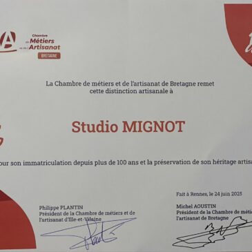 Prix de l'excellence artisanale 2025 - Studio Mignot